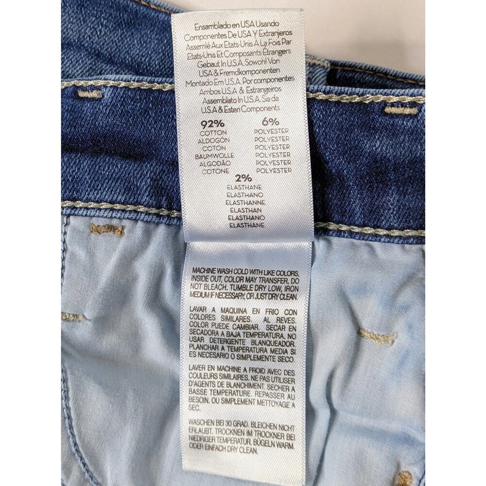 MOTHER Hustler Roller Heel 24 Blue High Rise Wide Leg Clean Hem Full Length 31" - Picture 13 of 15